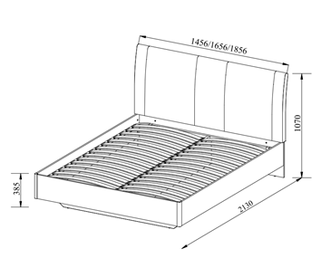 Кровать в спальню Domenica, Кр-06 (1600), без ГПМ в Перми - предосмотр 2