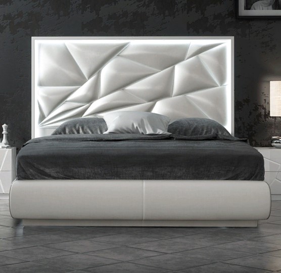 Кровать 2-спальная FRANCO KIU 1242 с LED подсветкой изголовья (180х200) в Перми - изображение 4