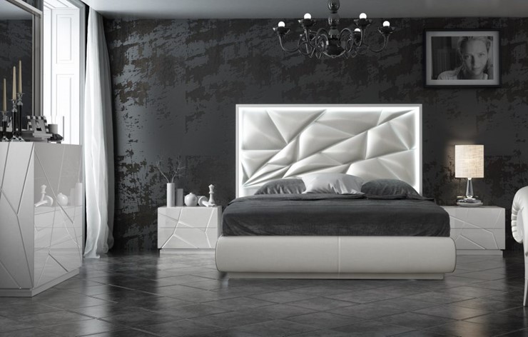 Кровать 2-спальная FRANCO KIU 1242 с LED подсветкой изголовья (180х200) в Кунгуре - изображение 5
