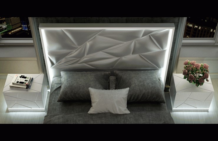 Кровать 2-спальная FRANCO KIU 1242 с LED подсветкой изголовья (180х200) в Кунгуре - изображение 8