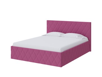 Кровать в спальню Fresco 140х200, Рогожка (Savana Berry (фиолетовый)) в Перми