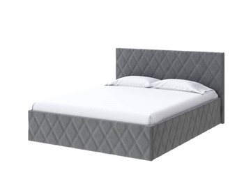 Спальная кровать Fresco 200х200, Велюр (Monopoly Британский серый (996)) в Перми - предосмотр