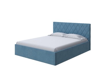 Двуспальная кровать Fresco Plus 160х200, Велюр (Monopoly Прованский синий (792)) в Перми