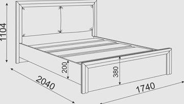 Кровать спальная Глэдис М31 (Шимо светлый/Белый текстурный) в Перми - предосмотр 2