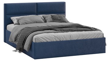 Спальная кровать Глосс Тип 1 (Микровелюр Wellmart Blue) в Соликамске