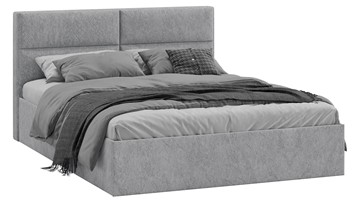 Спальная кровать Глосс Тип 1 (Микровелюр Wellmart Silver) в Перми