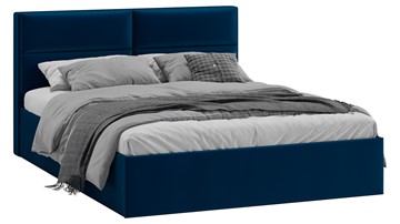 Кровать 2-х спальная Глосс Тип 1 (Велюр Confetti Blue) в Чайковском