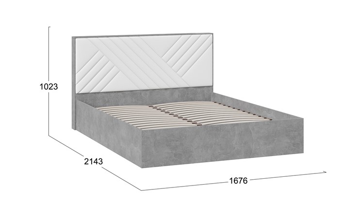 Кровать Хилтон Тип 1 (Ателье светлый/Белый) в Березниках - изображение 2