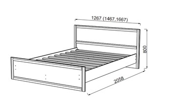Кровать Камелия, 1600, шимо светлый/белый кожзам в Перми - предосмотр 1