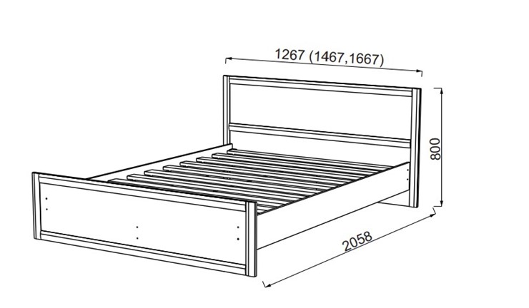 Кровать Камелия, 1600, шимо светлый/белый кожзам в Перми - изображение 1