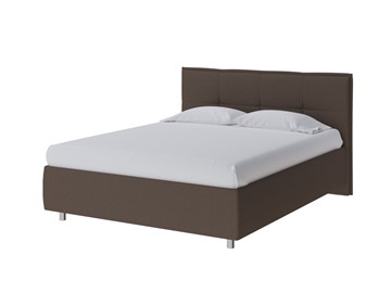 Кровать 2-спальная Lino 200х200, Рогожка (Savana Chocolate (шоколад)) в Перми - предосмотр