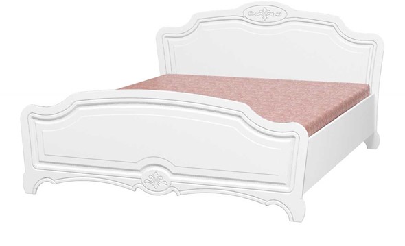 Кровать спальная Лотос (Лак-Белый Жемчуг) 160х200 в Перми - изображение