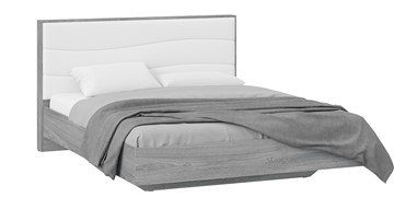 Кровать в спальню Миранда тип 1 (Дуб Гамильтон/Белый глянец) в Перми - предосмотр