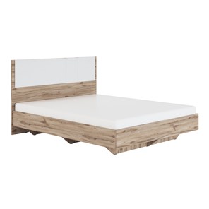Двуспальная кровать Николь (мод.1.4) 1,6 белая экокожа, с ортопедическим основанием в Соликамске