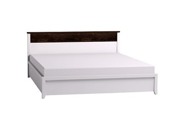 Кровать Норвуд 31 с гибкими ламелями металл, Белый-Орех шоколадный в Перми