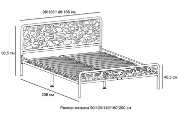 Кровать спальная Орион, 1600, белый в Перми - изображение 2