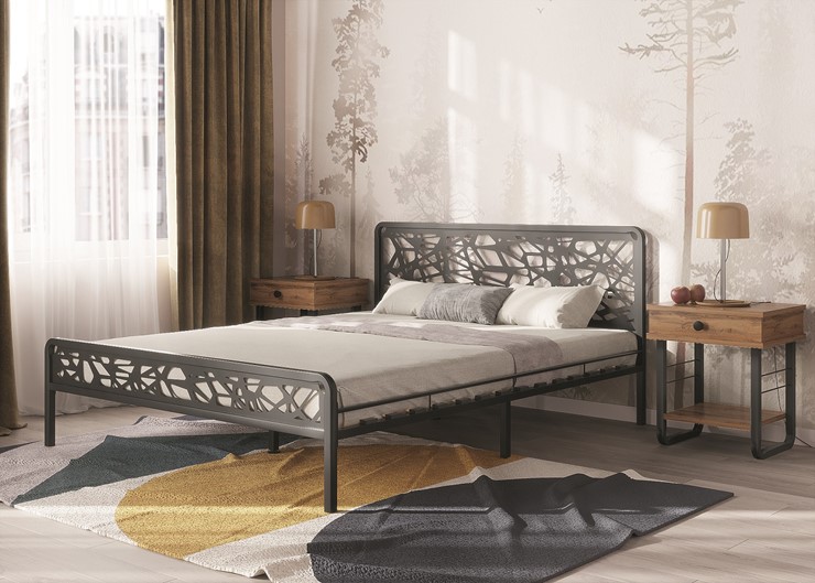 Кровать 2-х спальная Орион, 1600, черный в Перми - изображение 1