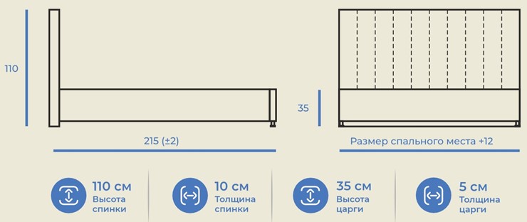 Кровать спальная Палермо 160х200 с подъемным механизмом в Перми - изображение 10