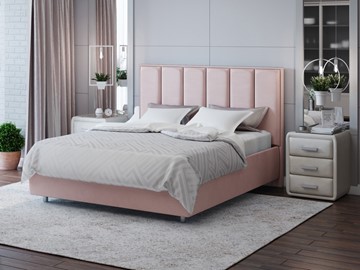 Кровать двуспальная Routa 200х200, Велюр (Ultra Розовый мусс) в Перми