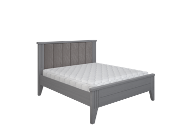 Двуспальная кровать с мягкой спинкой Боринское Верона 1400, Серый в Березниках