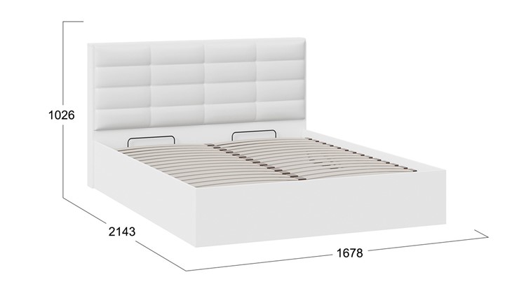Двуспальная кровать с подъемным механизмом Агата тип 1 (Белый) в Перми - изображение 3