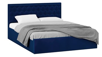 Кровать 2-х спальная с подъемным механизмом Порто (Велюр Confetti Blue) без заглушины в Перми