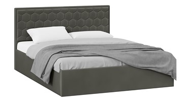 Кровать 2-спальная с подъемным механизмом Порто (Велюр Confetti Stone) без заглушины в Березниках