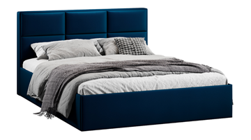 Кровать в спальню с подъемным механизмом Стелла тип 1 (Велюр Confetti Blue) в Перми