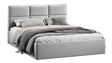 Кровать в спальню с подъемным механизмом Стелла тип 1 (Велюр Confetti Silver) в Перми