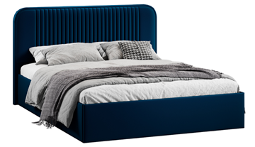 Кровать 2-спальная Тиффани тип 1 (Микровелюр Confetti Blue) в Перми