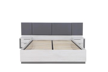 Двуспальная кровать с подъемным механизмом Винтер-16, винтерберг/темно-серый/спейс графит в Кунгуре - предосмотр 4