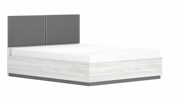 Двуспальная кровать с подъемным механизмом Винтер-16, винтерберг/темно-серый/спейс графит в Кунгуре - изображение