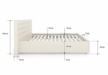 Спальная кровать Siena 200х200 с основанием в Перми - предосмотр 6