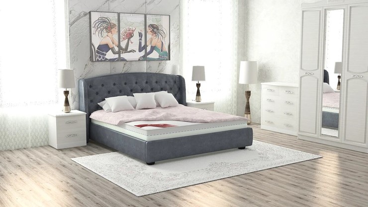 Кровать спальная Сильва 180х200 (с основанием) в Перми - изображение 1