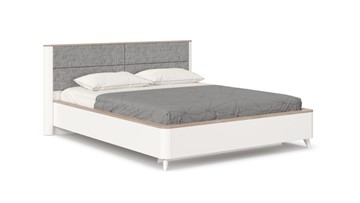 Кровать в спальню Стефания 1600 с кроватным основанием ЛД 413.150, Дуб Маувелла PR/Белый в Березниках