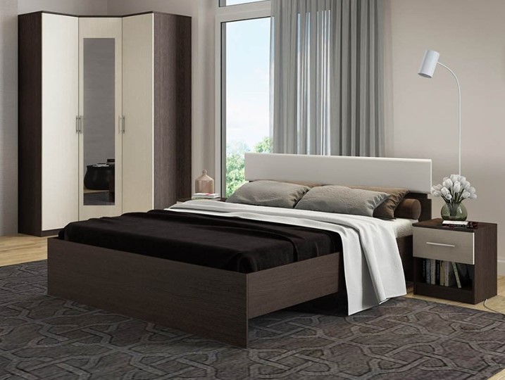 Двуспальная кровать Светлана 1600, белый/дуб сонома в Перми - изображение 2