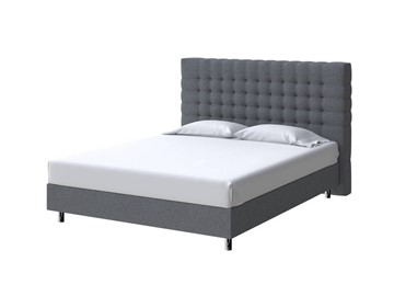 Кровать в спальню Tallinn Boxspring Standart 160х200, Рогожка (Savana Grey (серый)) в Перми