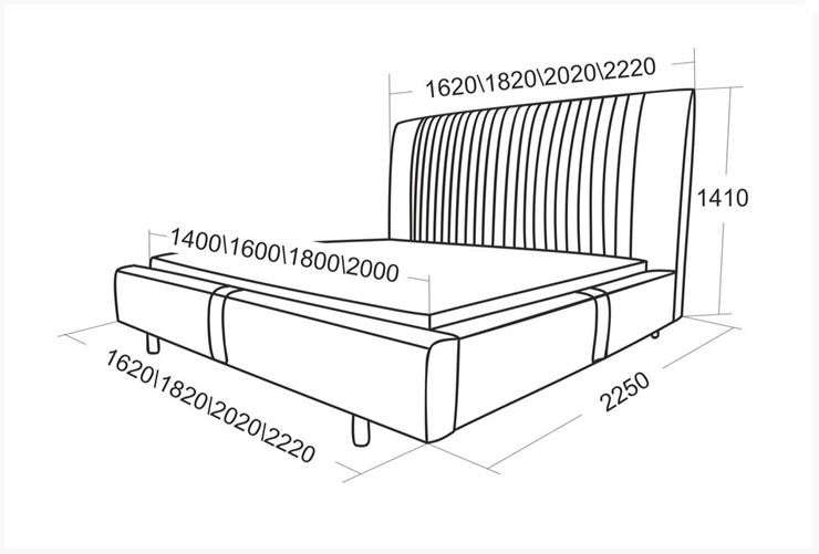 Двуспальная кровать Тиффани 1820 в Перми - изображение 6