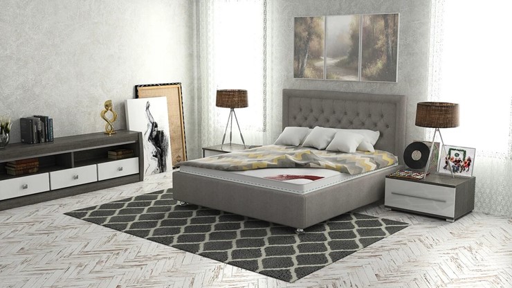 Кровать 2-спальная Аврора 160х200 (с основанием) в Перми - изображение 2