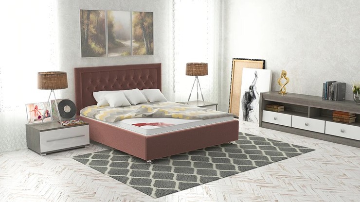 Спальная кровать Валенсия 160х200 (с основанием) в Перми - изображение 7