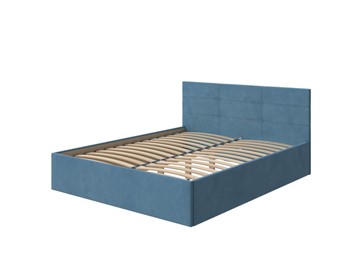 Двуспальная кровать Vector Plus 160х200, Велюр (Monopoly Прованский синий (792)) в Перми