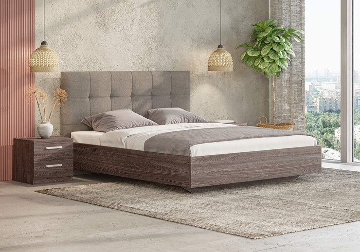 Спальная кровать Vena (ясень анкор) 160х200 с основанием в Перми - изображение 2