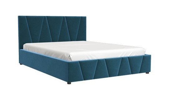 Кровать двуспальная Вендетта (вариант 1 велюр) 1600х2000 с подъёмным механизмом в Перми - изображение