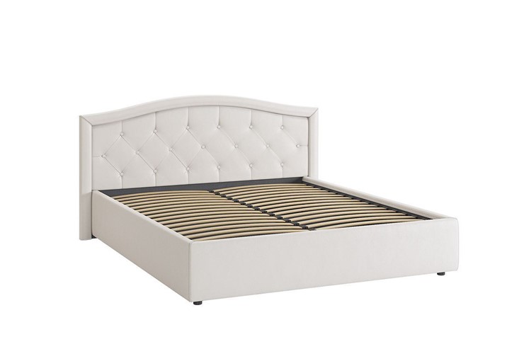 Кровать спальная Верона 1,6 белый (экокожа) в Перми - изображение 2