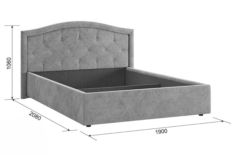 Кровать спальная Верона 1,6 белый (экокожа) в Перми - изображение 4