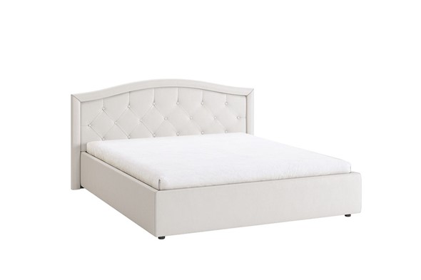 Кровать спальная Верона 1,6 белый (экокожа) в Перми - изображение