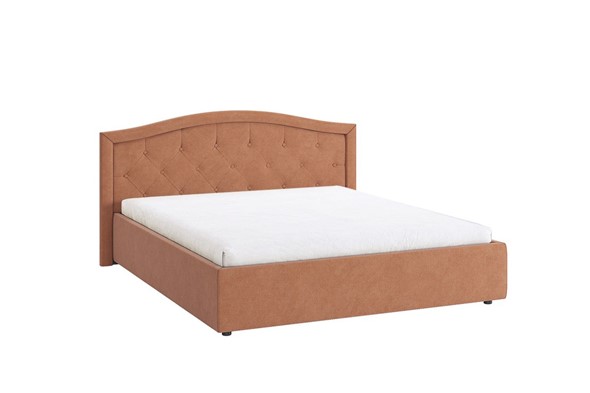 Кровать спальная Верона 2 1.6, персик (велюр) в Перми - изображение