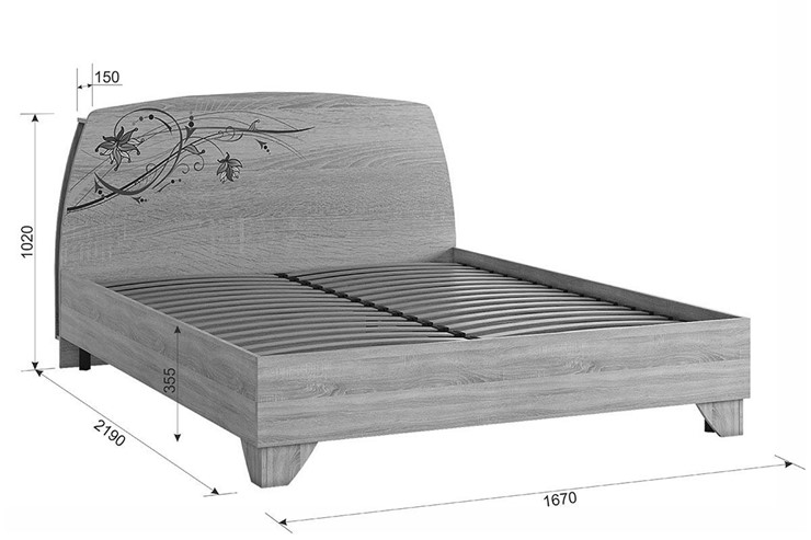 Двуспальная кровать Виктория-1 1.6, Белое дерево в Перми - изображение 3