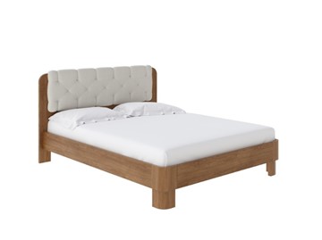 Двуспальная кровать Wood Home 1 180х200, Антик сосна/Искусственная шерсть Лама Лен в Перми