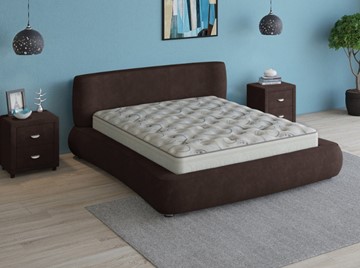 Кровать спальная Zephyr 160х200, (Велсофт Горький шоколад) в Перми